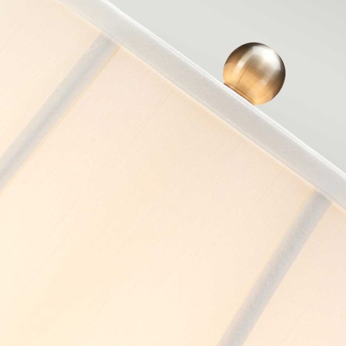 Blue Hex 1 Light Table Lamp - Blue and White with White Shade