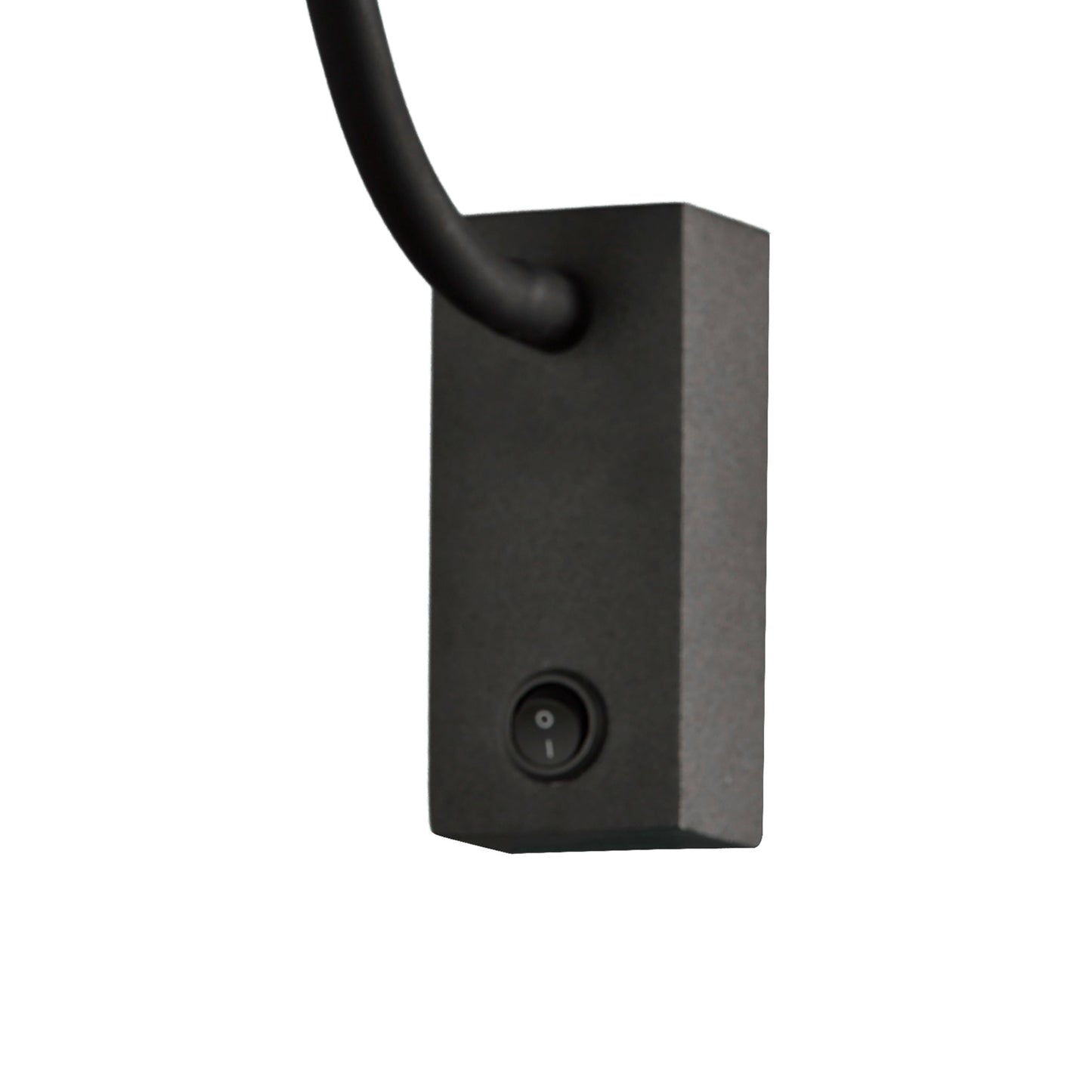 Boavista Switched Wall Lamp / Reader 1L 3W LED Square Head Spot, 3000K, 135lm, Round Base Matt Black, 3yrs Warranty by Mantra