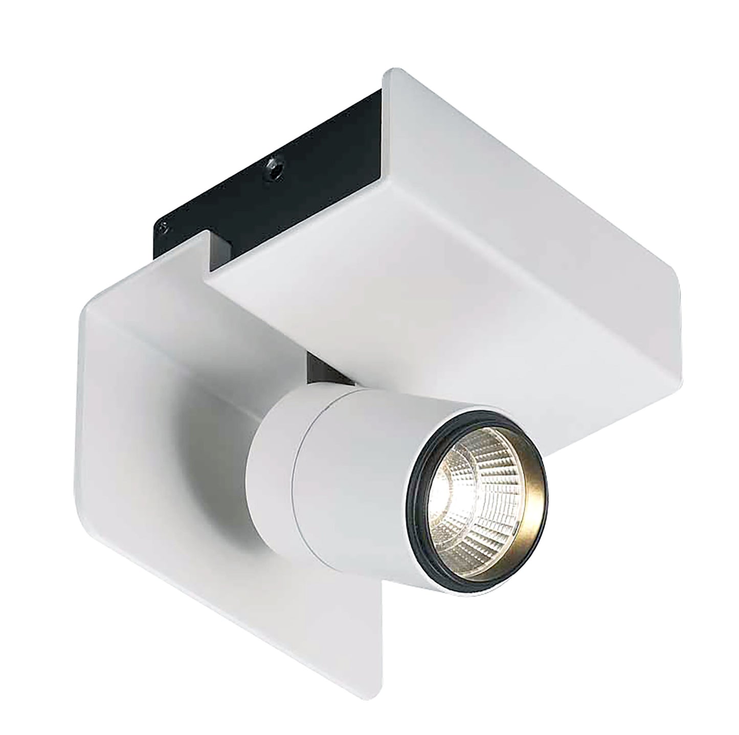 Bocaray Surface Mounted Spot / Wall Light 1 x 7W LED 4000K, 560lm, Matt White / Black, 3yrs Warranty by Mantra