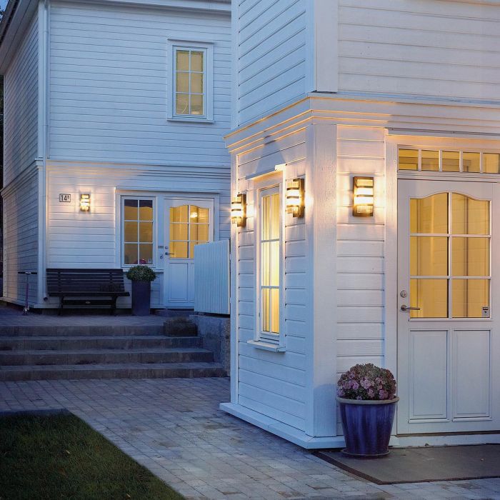 Boden 1 Light Wall Light - Black With Clear Polycarbonate