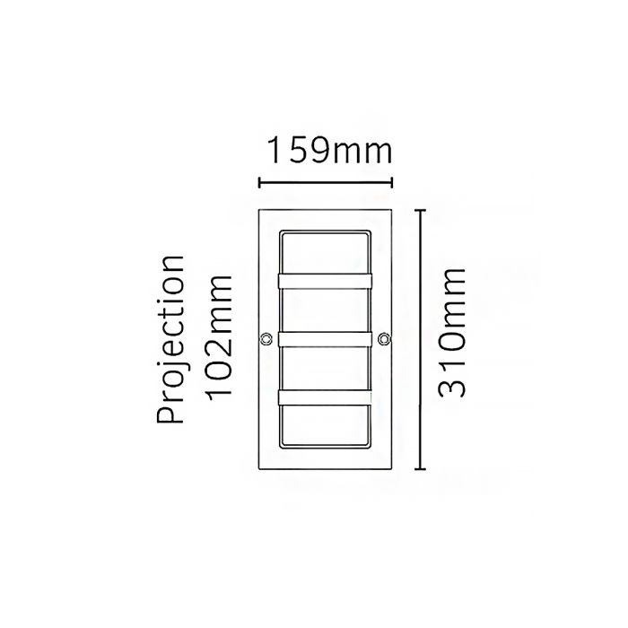 Boden 1 Light Wall Light - Black With Clear Polycarbonate