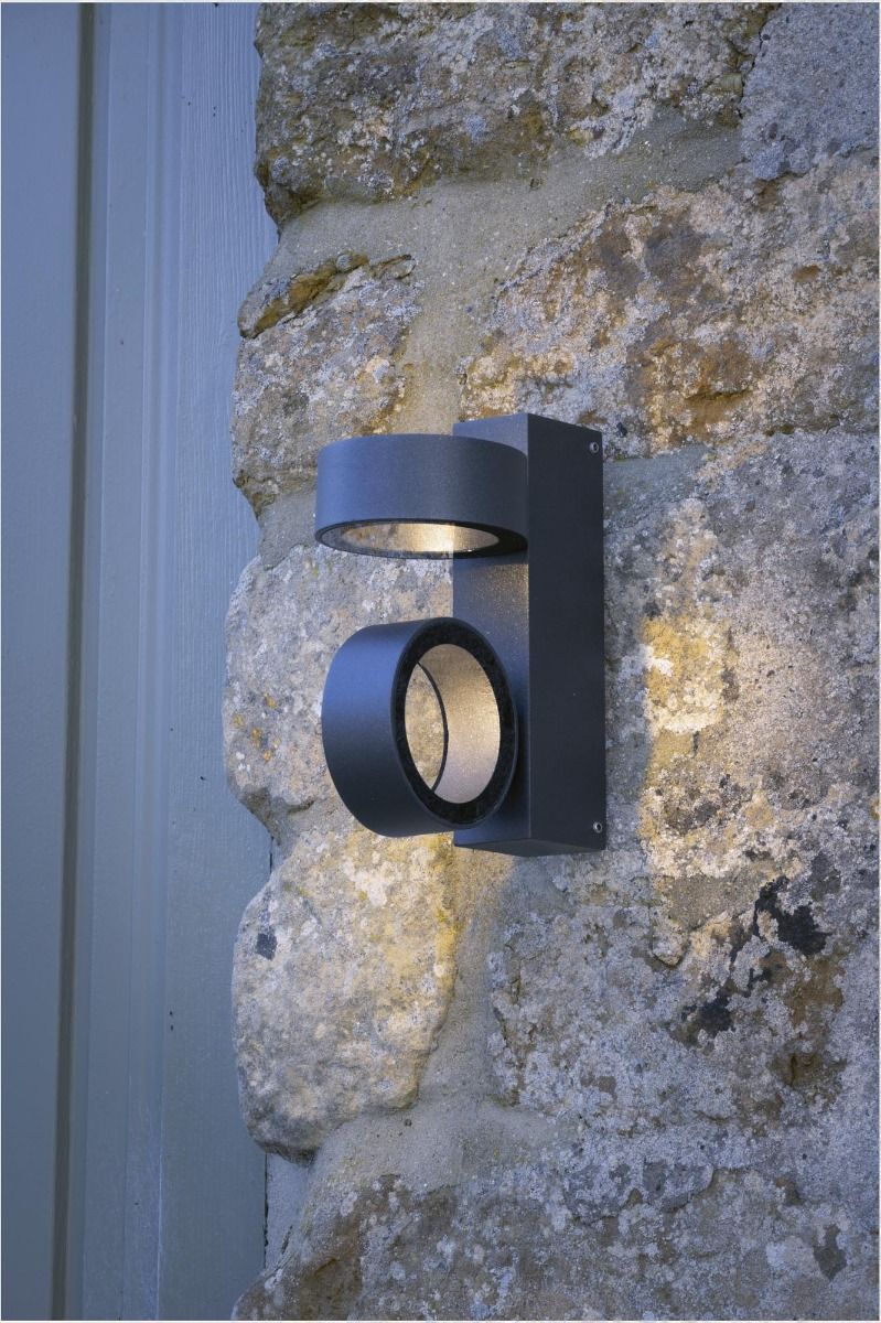 Bohdan Outdoor 2 Light Wall Light Matt Grey IP65 LED