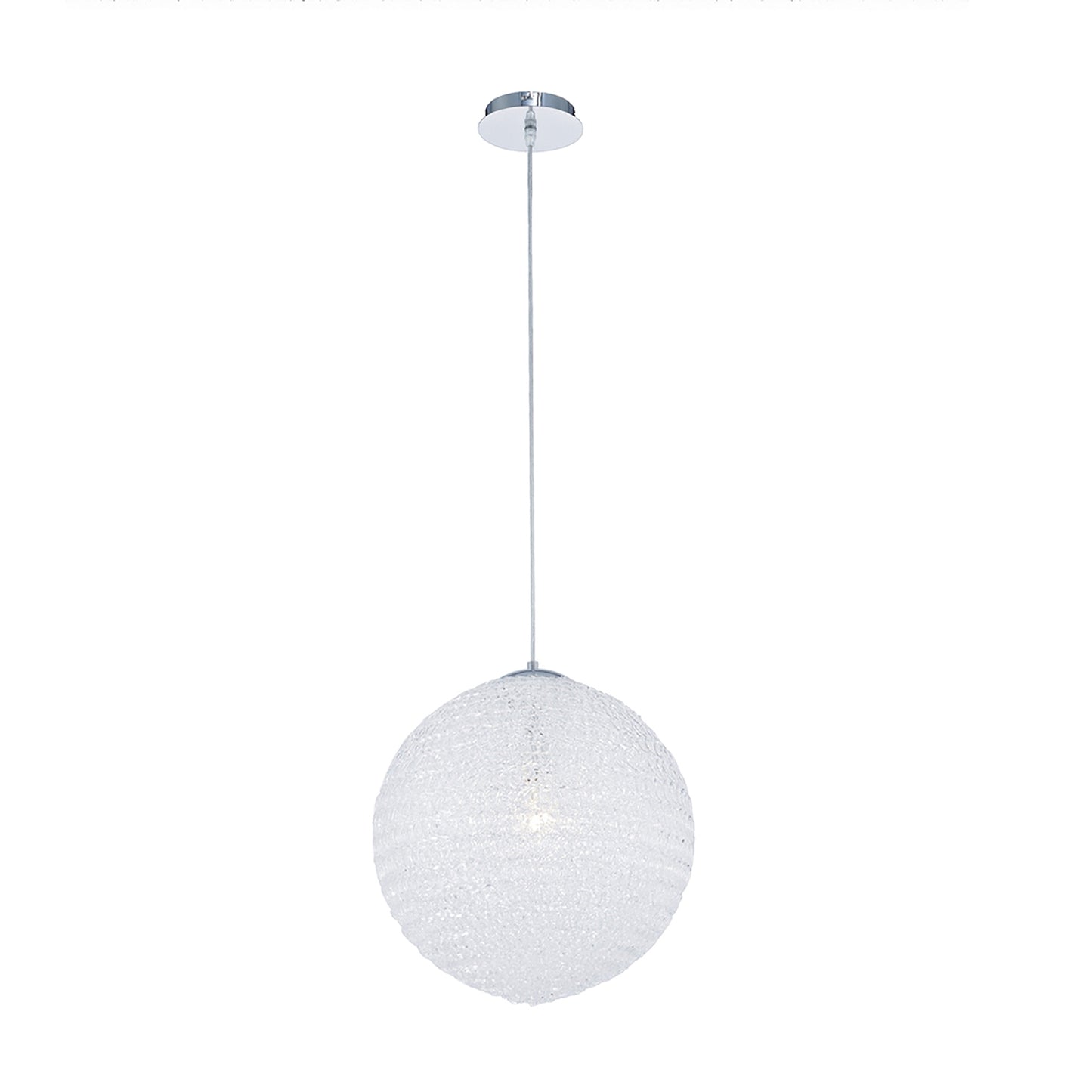 Bola Pendant 40cm Round 1 x E27, Chrome by Mantra