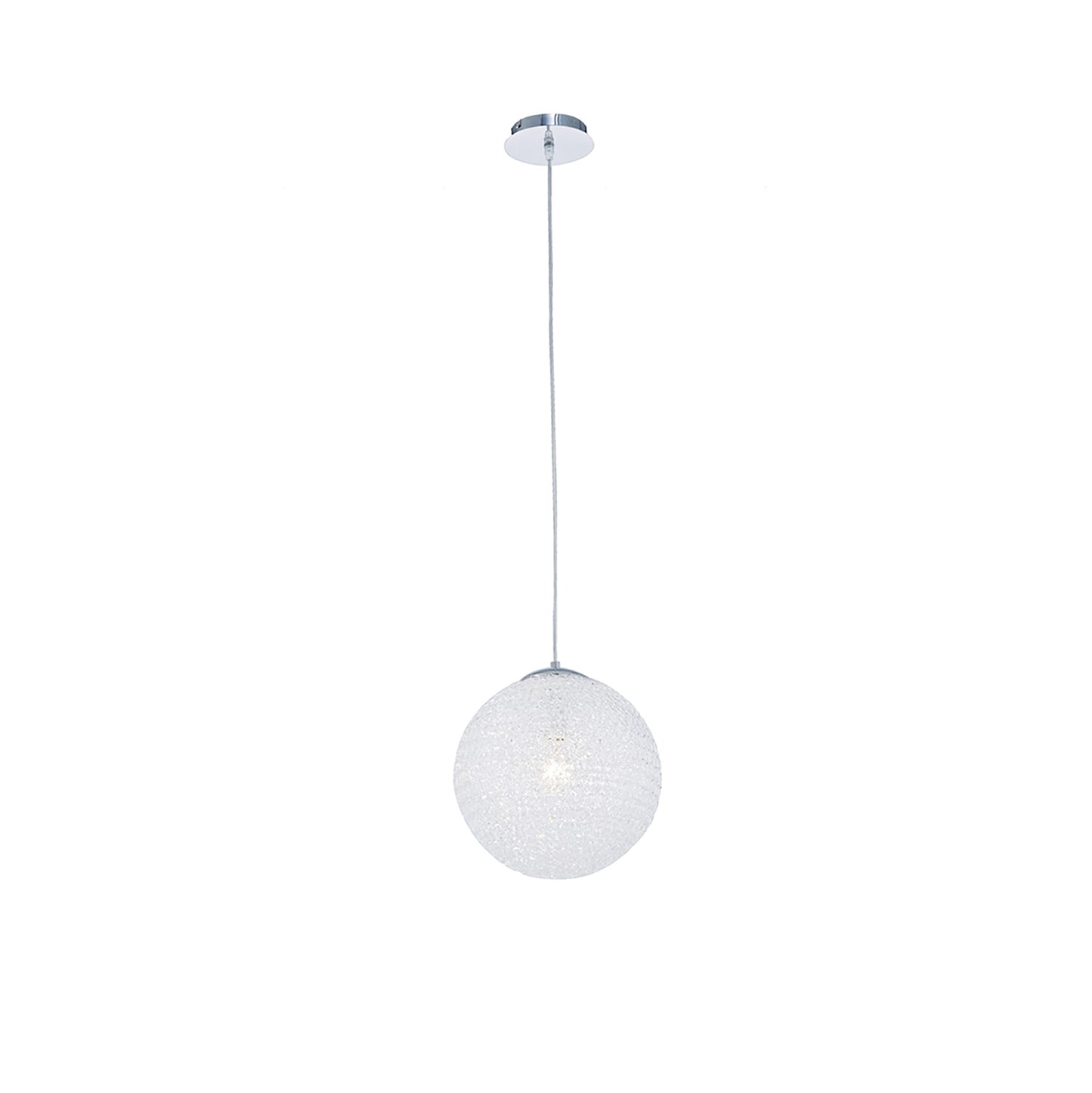 Bola Pendant 30cm Round 1 x E27, Chrome by Mantra