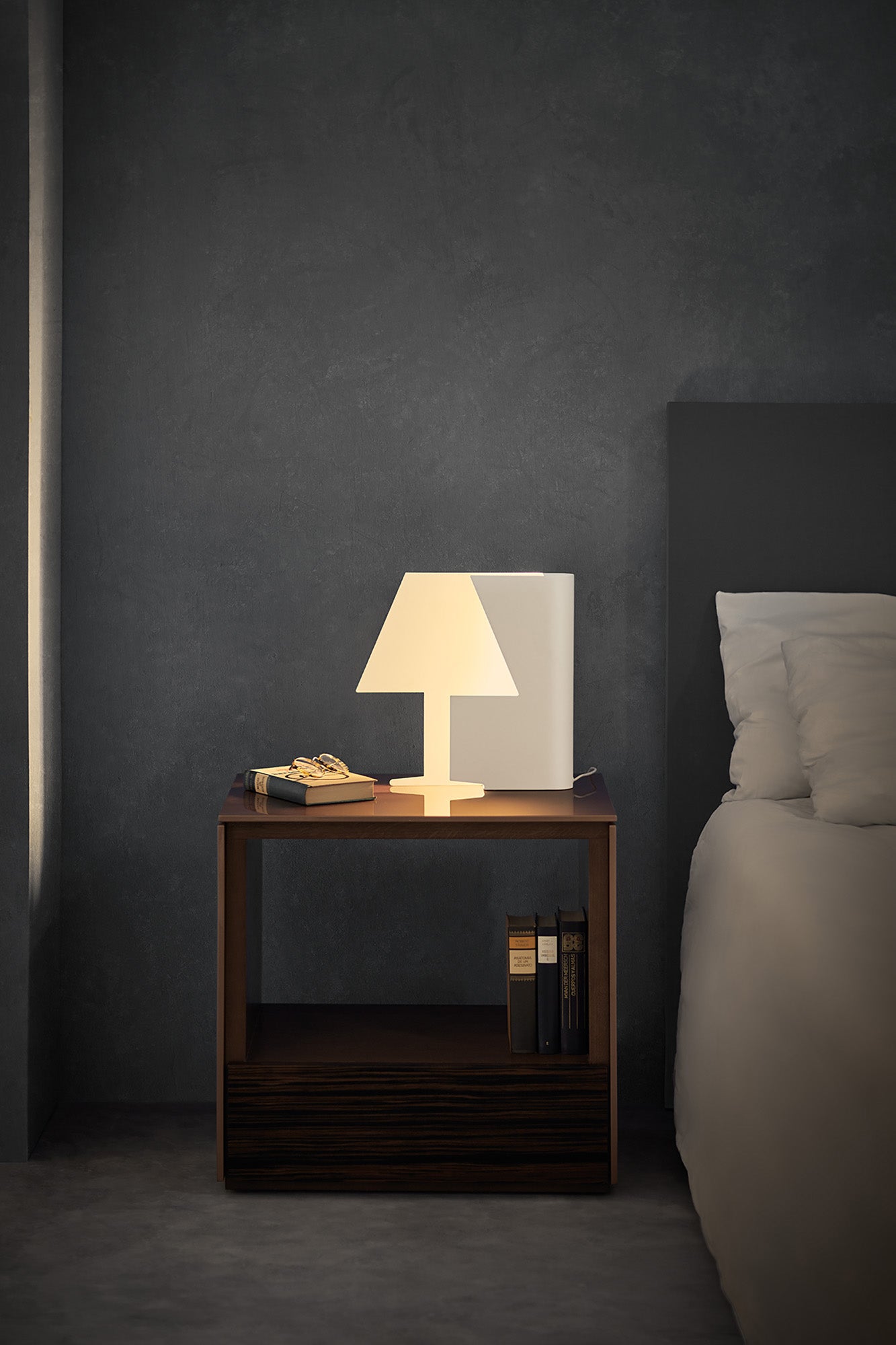 Book Table Lamp Left, 7W LED, 3000K, 420lm, White, 3yrs Warranty by Mantra