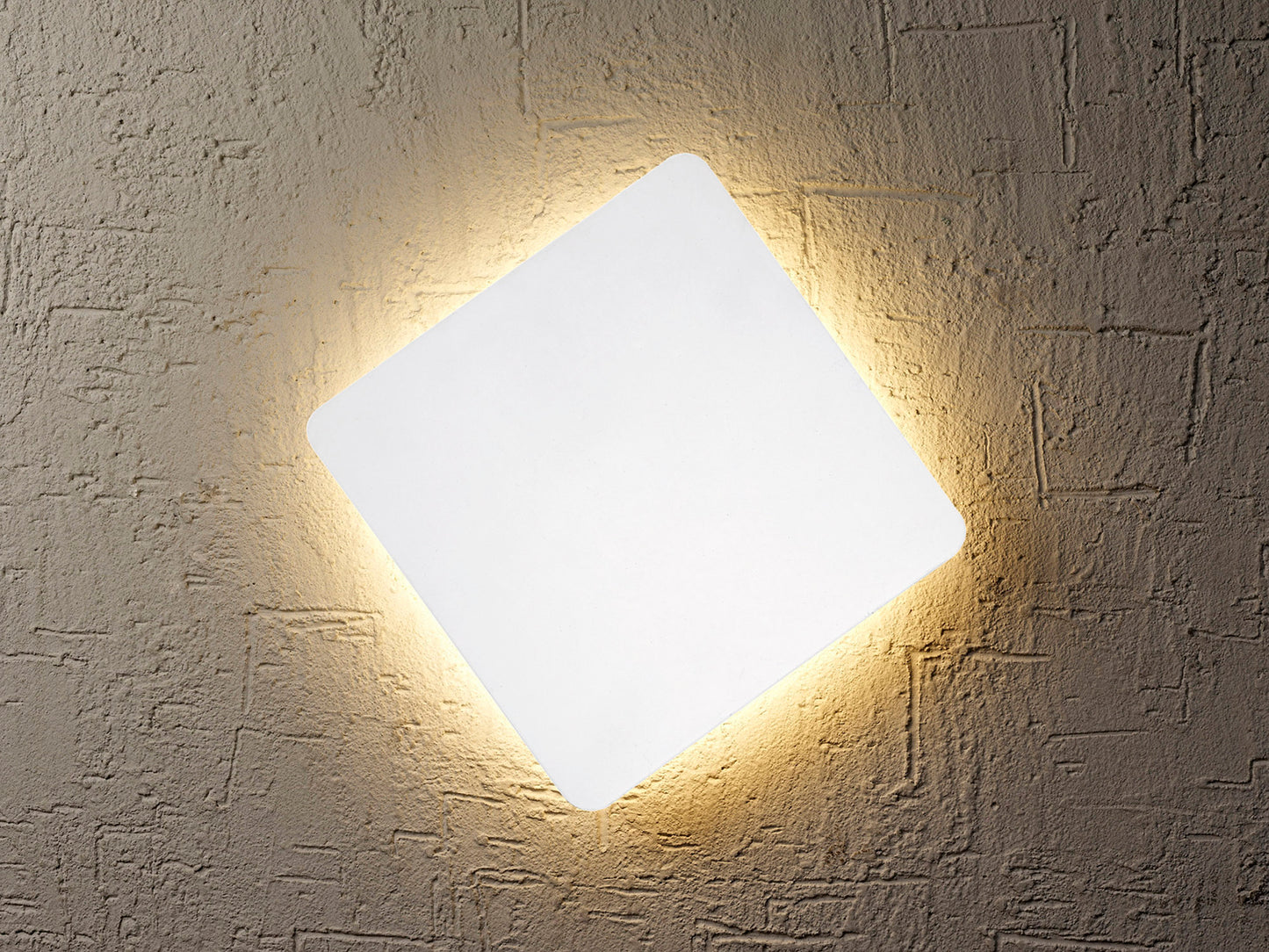 Bora Bora Wall Light 18cm Square 12W LED 3000K, 1080lm, Matt White, 3yrs Warranty by Mantra