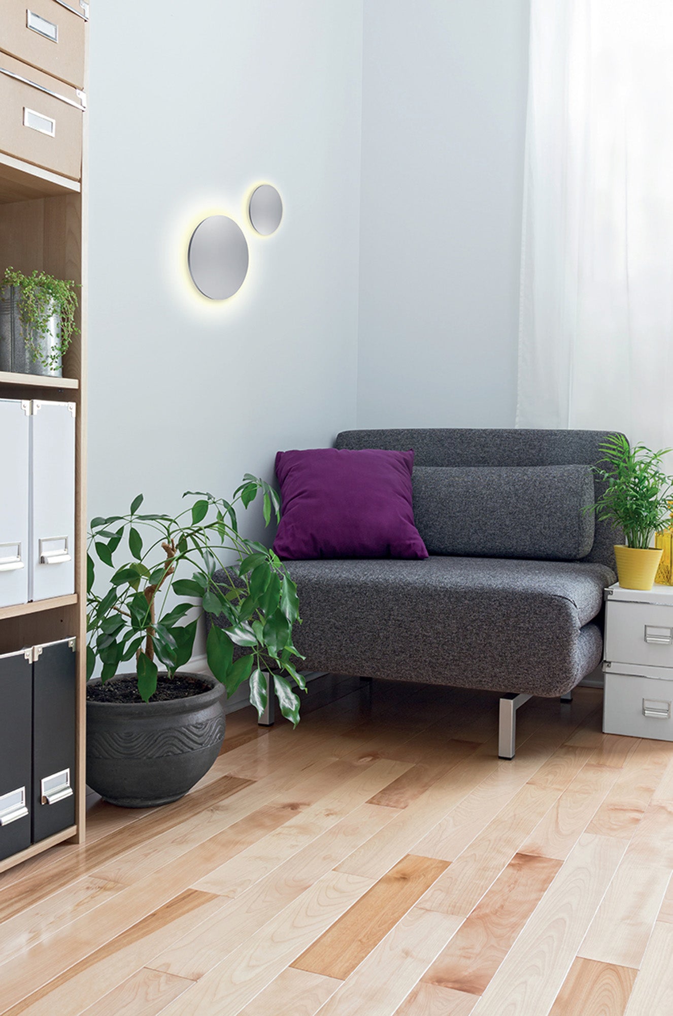 Bora Square Wall Lamp, 9.6W LED, 3000K, 720lm, IP54, Anthracite, 3yrs Warranty by Mantra