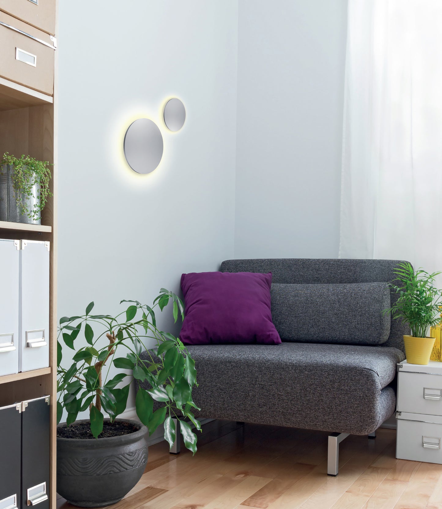 Bora Square Wall Lamp, 9.6W LED, 3000K, 720lm, IP54, Anthracite, 3yrs Warranty by Mantra