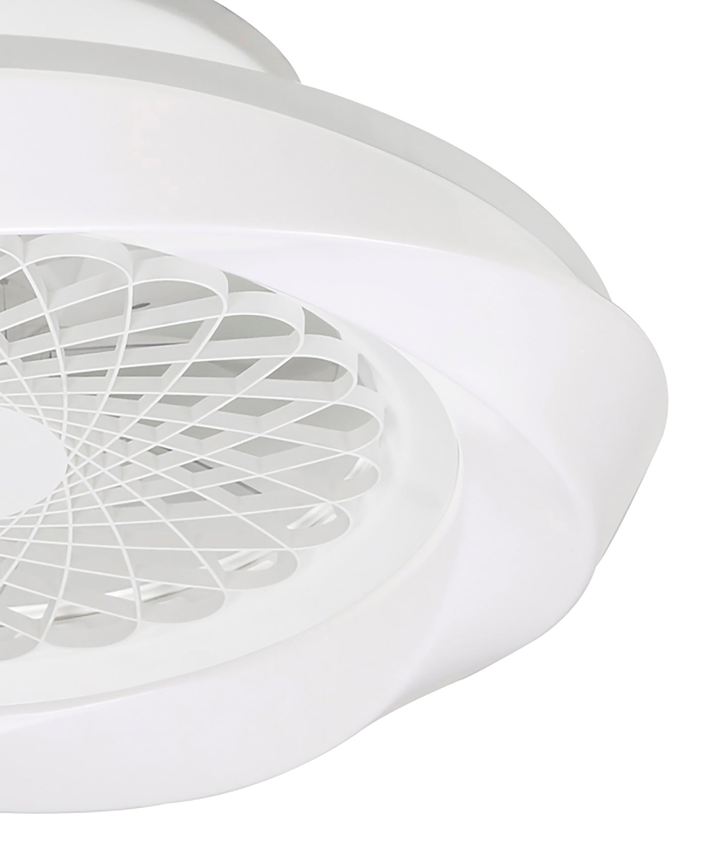 Boreal 70W LED Dimmable Ceiling Light With Built-In 35W DC Reversible Fan, White Finish C/W Remote Control, 4200lm by Mantra