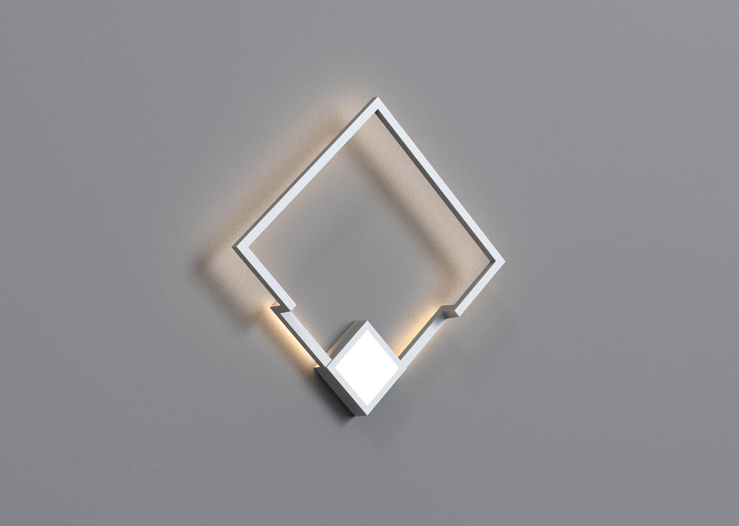 Boutique Square Wall Lamp, Dimmable, 25W LED, 3000K, 1370lm, White, 3yrs Warranty by Mantra