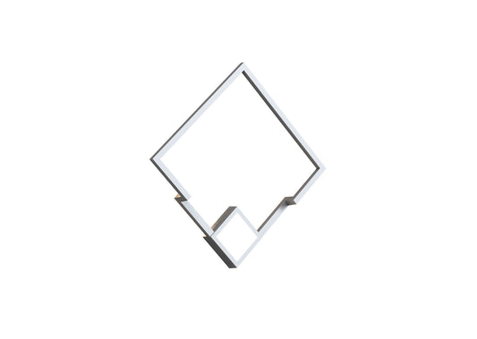 Boutique Square Wall Lamp, Dimmable, 25W LED, 3000K, 1370lm, White, 3yrs Warranty by Mantra