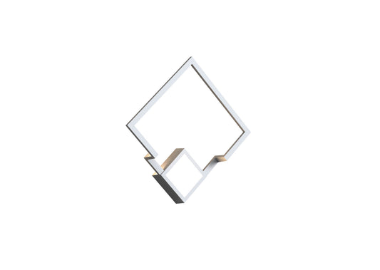 Boutique Square Wall Lamp, Dimmable, 18W LED, 3000K, 1150lm, White, 3yrs Warranty by Mantra