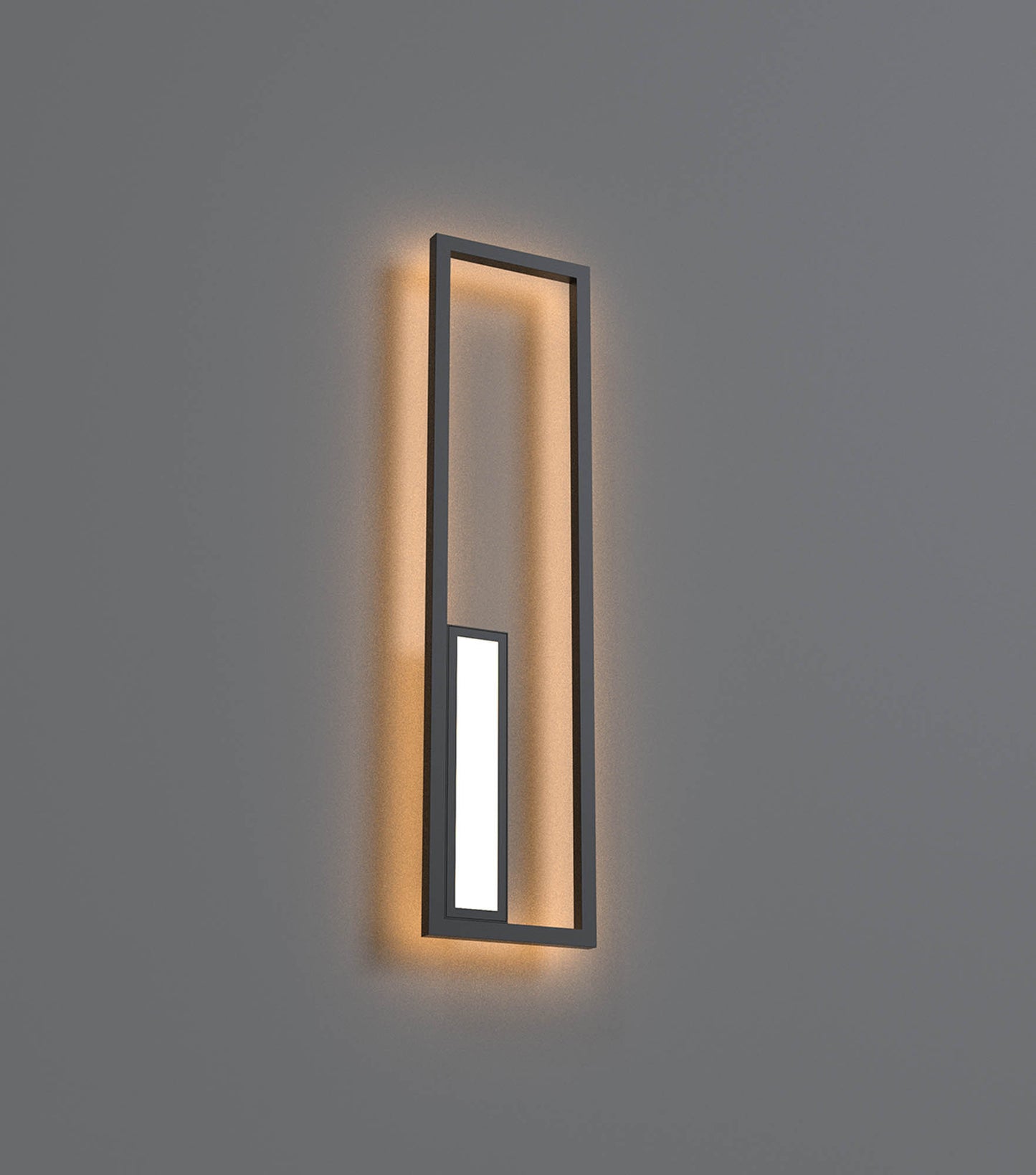 Boutique Rectangle Wall Lamp, 40W LED, 3000K, 2250lm, Black, 3yrs Warranty by Mantra