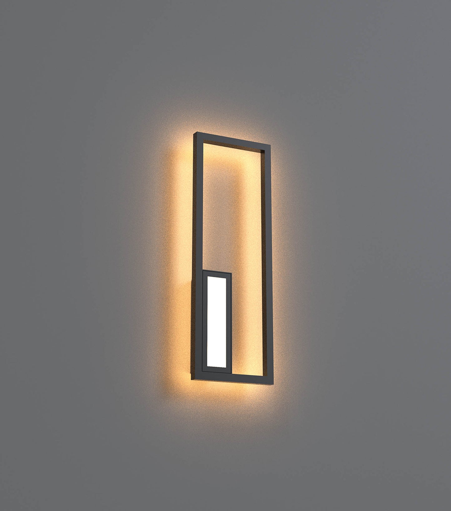 Boutique Rectangle Wall Lamp, 21W LED, 3000K, 1130lm, Black, 3yrs Warranty by Mantra