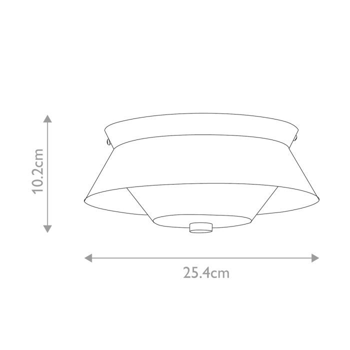 Bowtie 2lt Flush - Matte Black