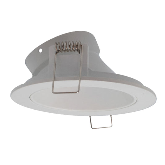 Brandon Recessed Downlight Round, 1 x GU10 (Max 12W), Matt White, Cut Out: 98mm, Lampholder Included by Mantra