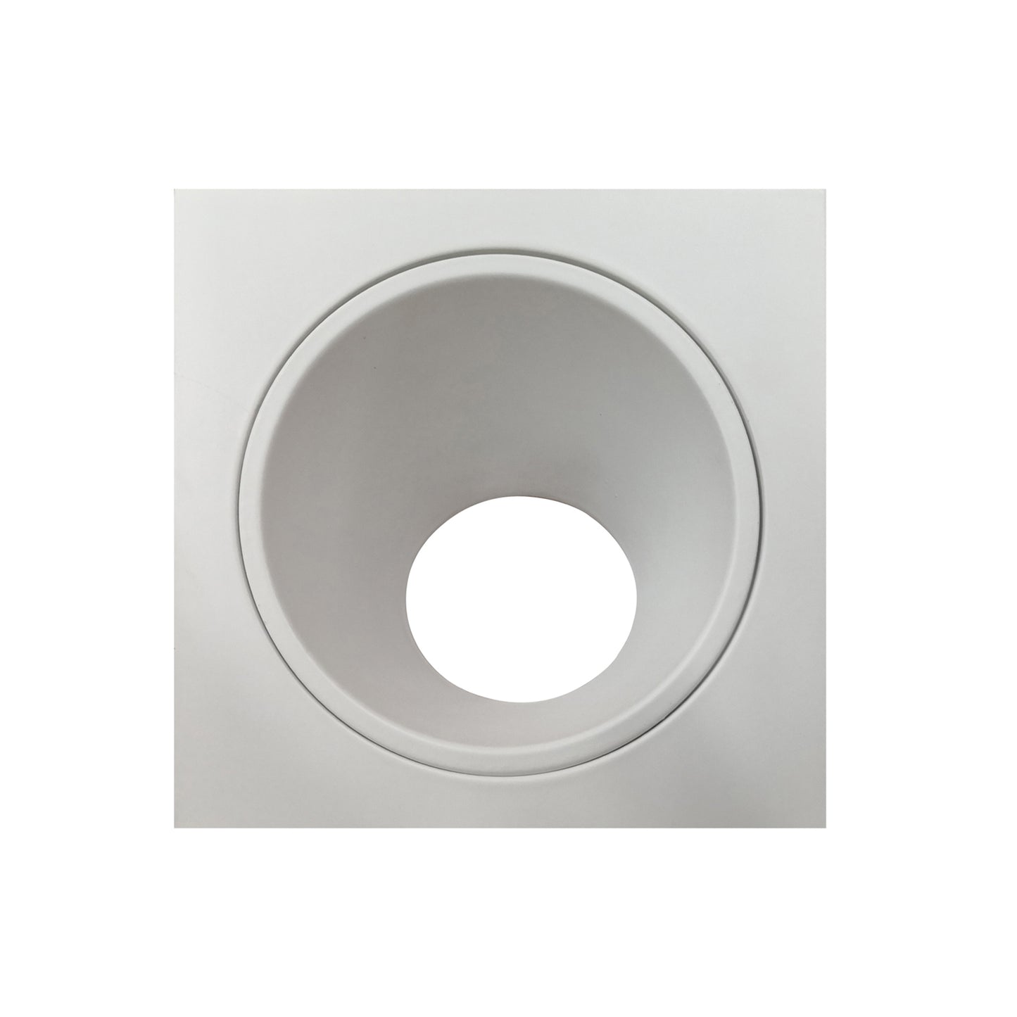 Brandon Recessed Downlight Square, 1 x GU10 (Max 12W), Matt White, Cut Out: 98mm, Lampholder Included by Mantra