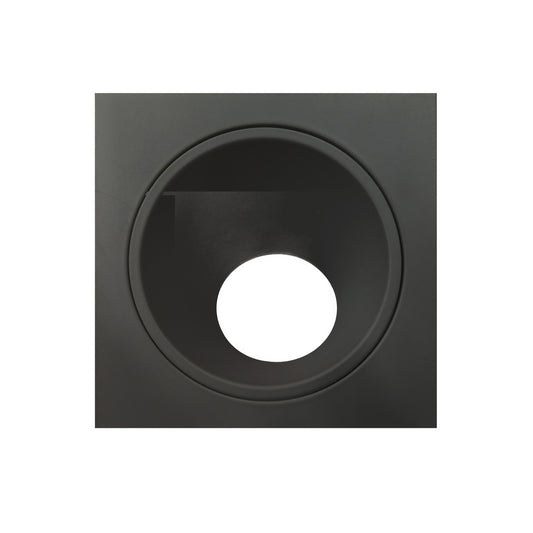 Brandon Recessed Downlight Square, 1 x GU10 (Max 12W), Matt Black, Cut Out: 98mm, Lampholder Included by Mantra