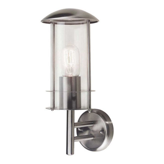 Bruges Stainless Steel 1 Light Wall Lantern - Stainless Steel