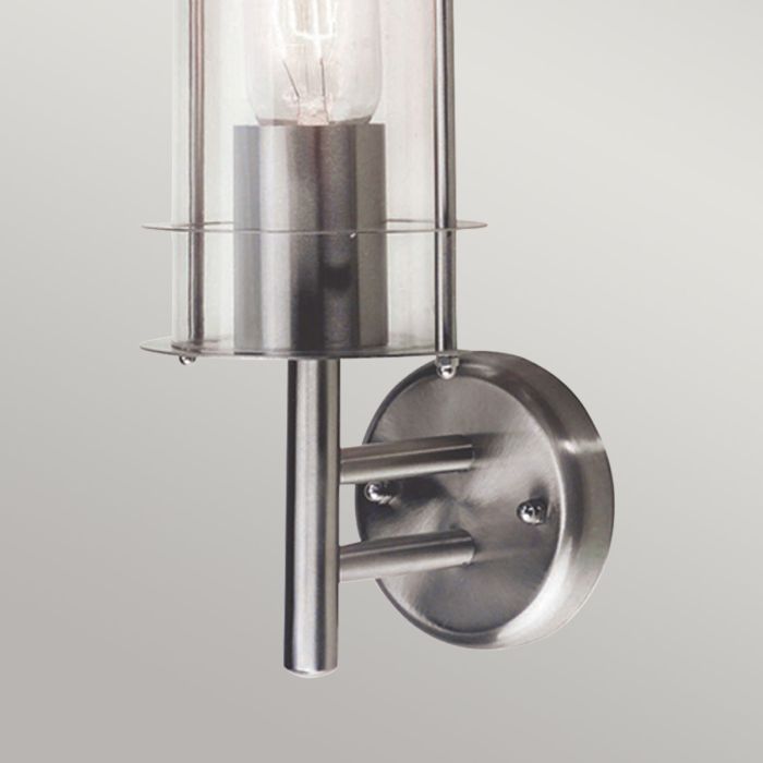 Bruges Stainless Steel 1 Light Wall Lantern - Stainless Steel