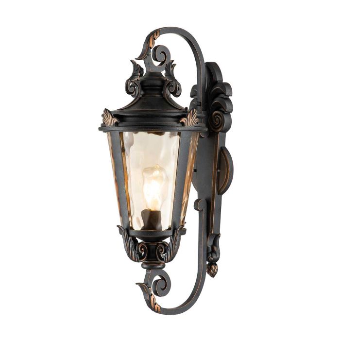 Baltimore 1 Light Large Wall Lantern - Weathered Bronze