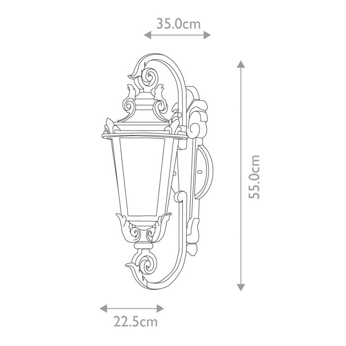 Baltimore 1 Light Medium Wall Lantern - Weathered Bronze
