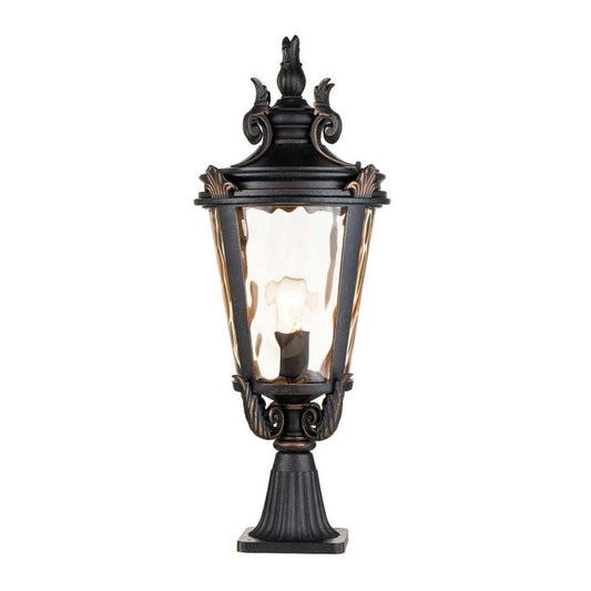 Baltimore 1 Light Large Pedestal Lantern - Weathered Bronze