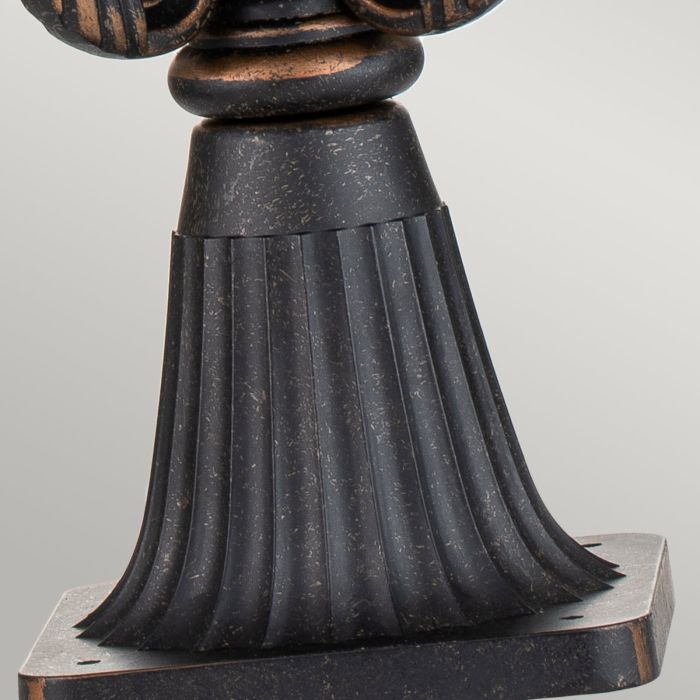 Baltimore 1 Light Large Pedestal Lantern - Weathered Bronze