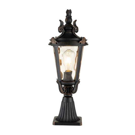 Baltimore 1 Light Medium Pedestal Lantern - Weathered Bronze