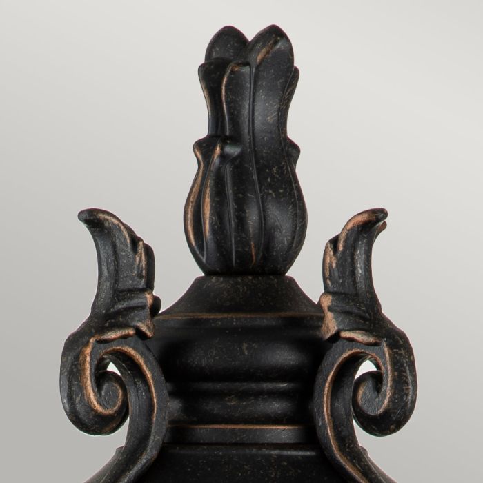 Baltimore 1 Light Medium Pedestal Lantern - Weathered Bronze