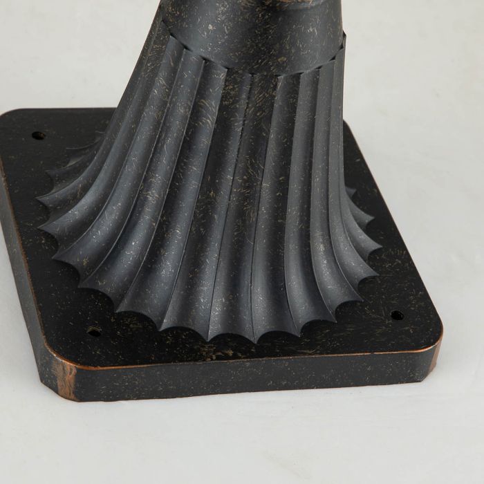 Baltimore 1 Light Medium Pedestal Lantern - Weathered Bronze