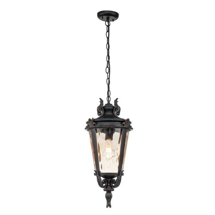 Baltimore 1 Light Large Chain Lantern - Weathered Bronze