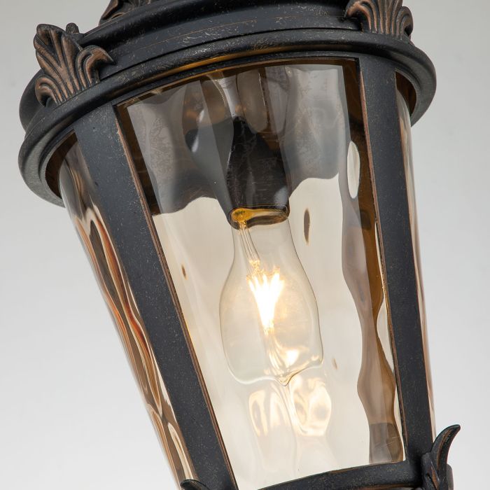 Baltimore 1 Light Large Chain Lantern - Weathered Bronze