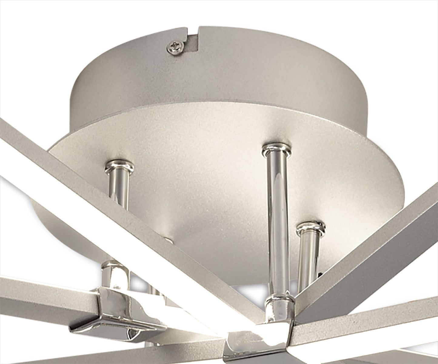 Bucle Square Ceiling 40W LED 3000K, 3500lm, Silver / Polished Chrome / Frosted Acrylic, 3yrs Warranty by Mantra