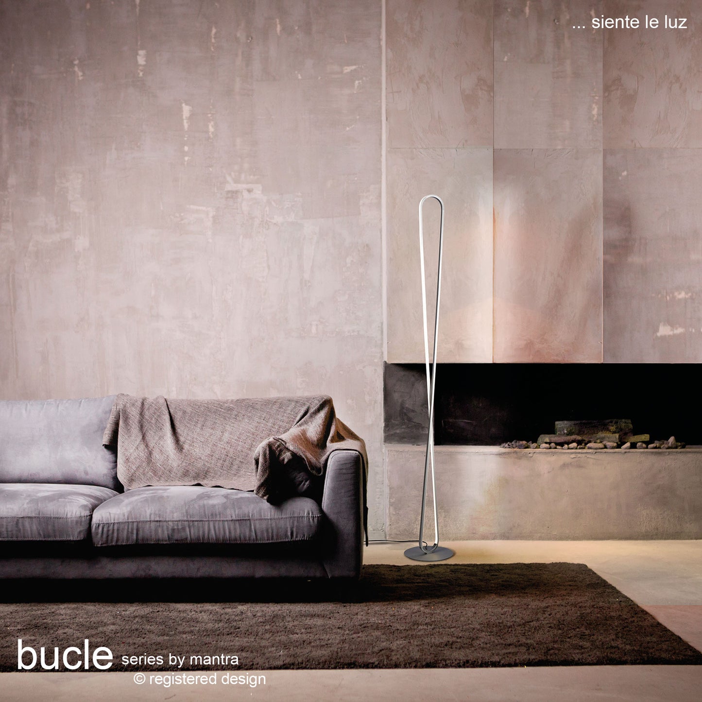 Bucle Table Lamp 18W LED 3000K, 1550lm, Silver / Polished Chrome / Frosted Acrylic, 3yrs Warranty by Mantra