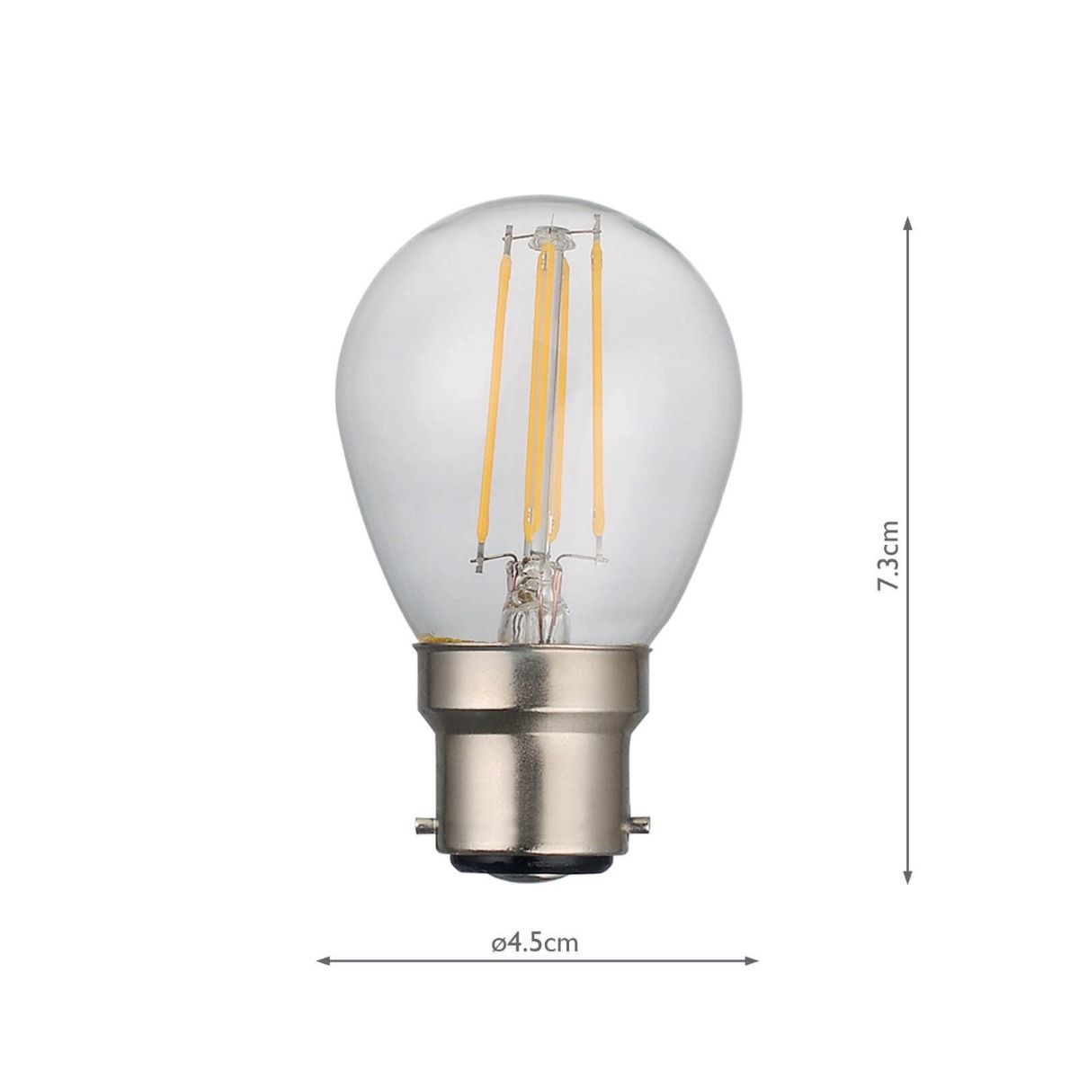 (Pack of 5) LED Golf Ball Light Bulb (Lamp) B22 4W 400LM