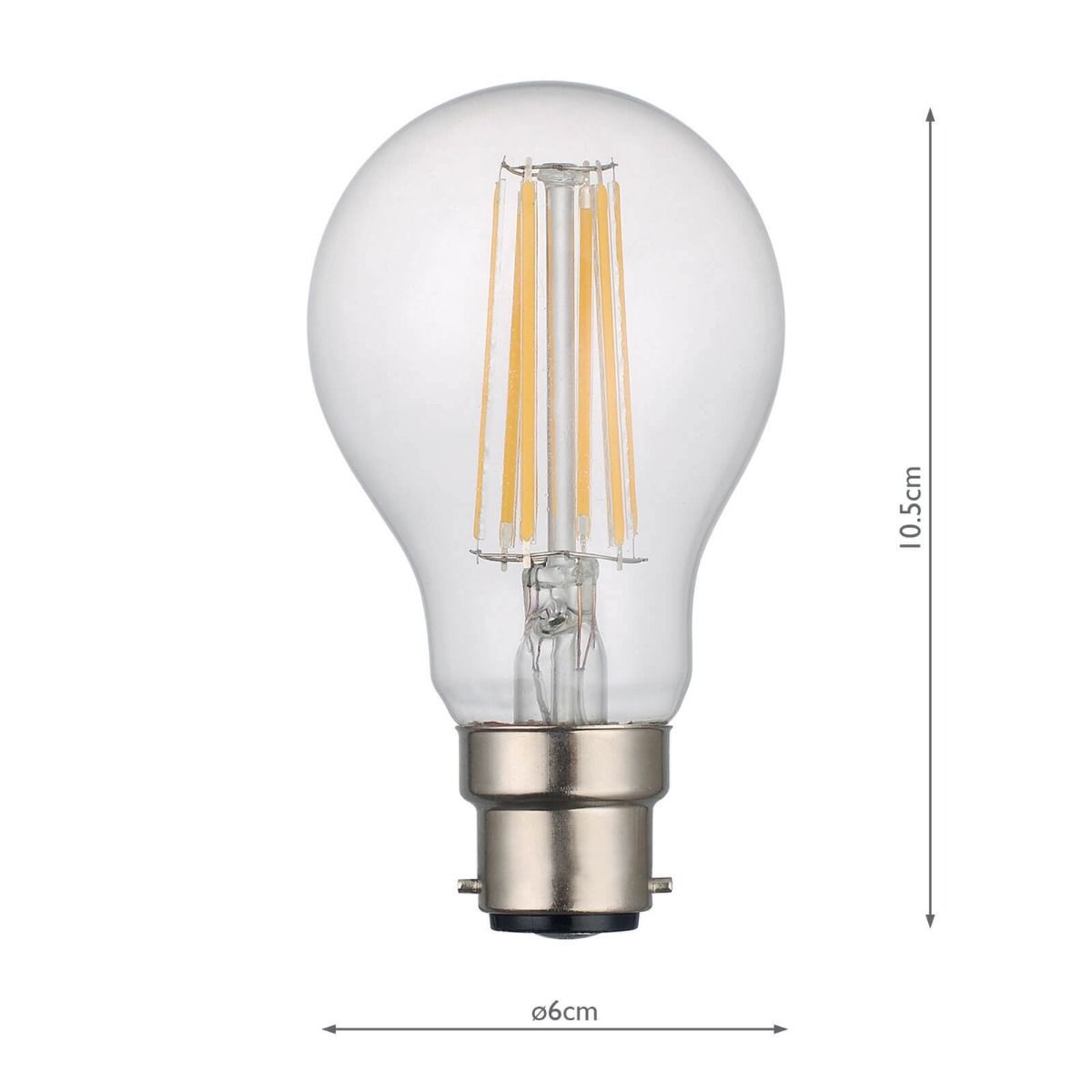 (Pack of 5) Dimmable LED Light Bulb (Lamp) B22 8W 950LM