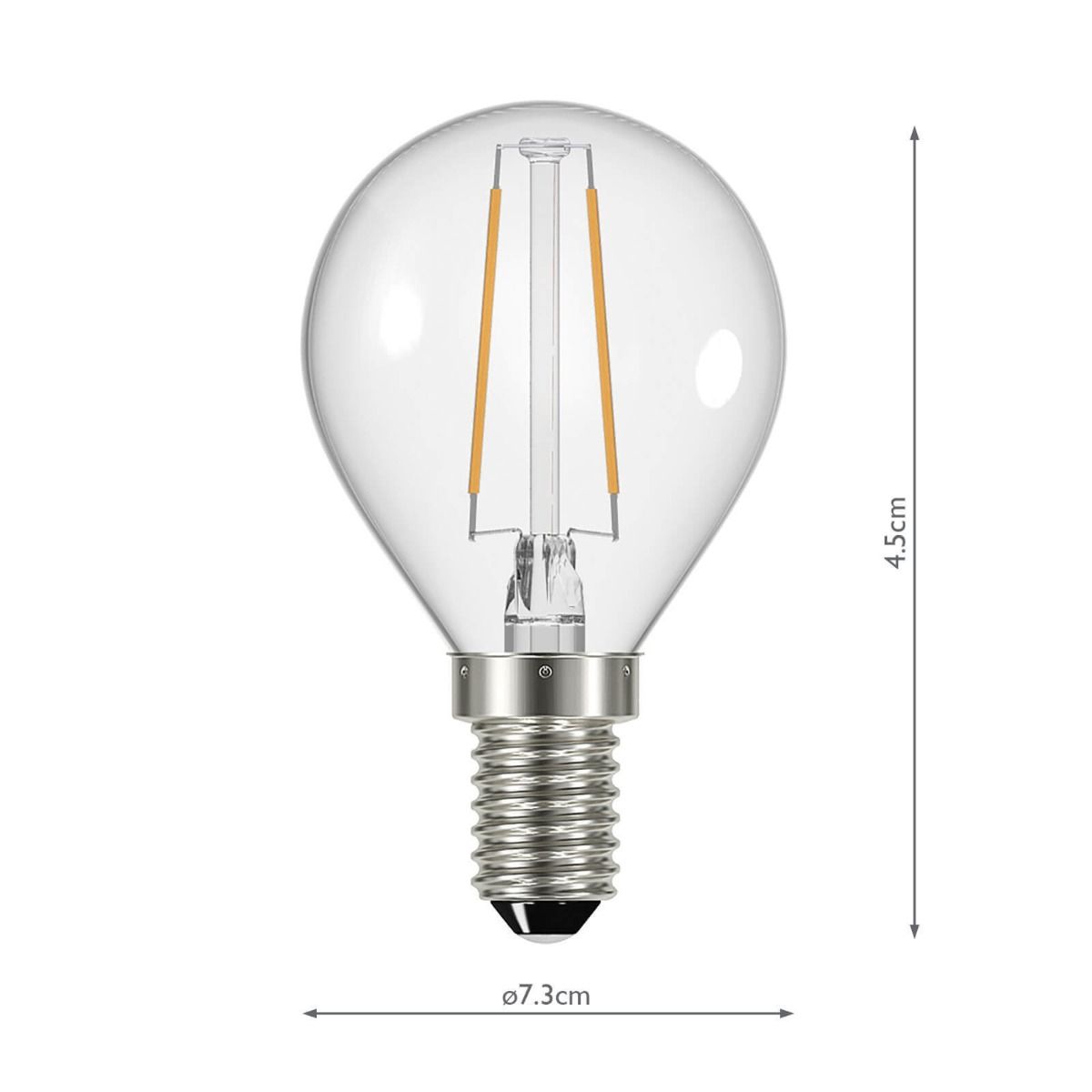 (Pack of 5) LED Golf Ball Light Bulb (Lamp) SES/E14 4W 400LM