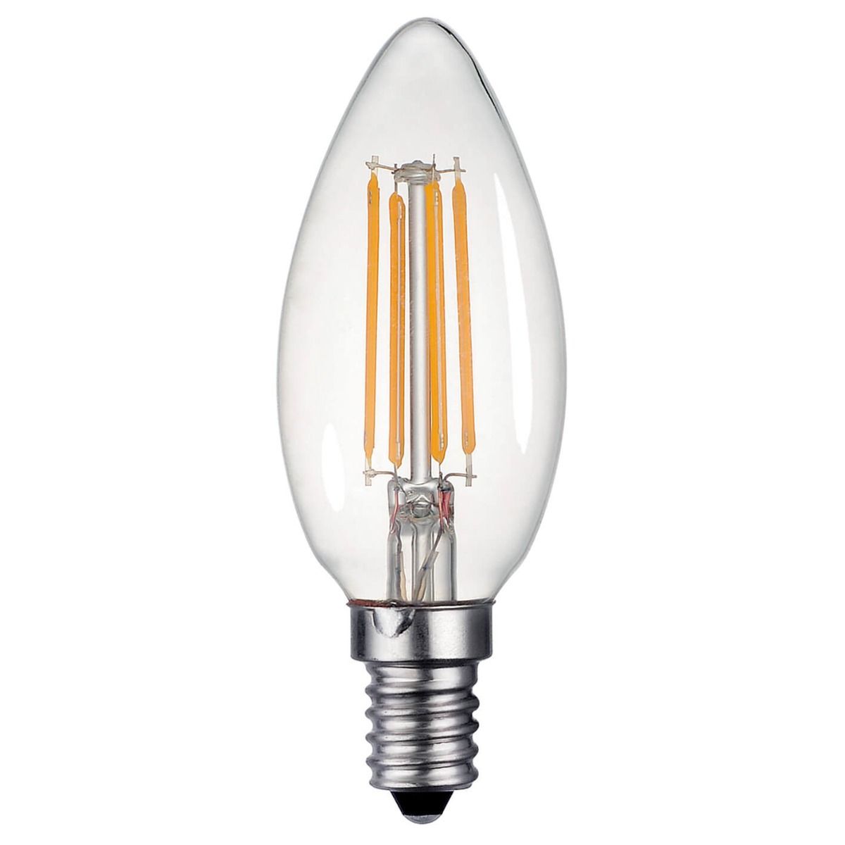 (Pack of 5) LED Candle Light bulb SES/E14 4W 400LM 4000K