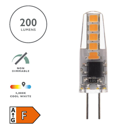 (Pack of 10) LED G4 Light Bulb (Lamp) 2W 200LM 3000K