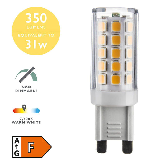 (Pack of 10) LED G9 LED Light Bulb (Lamp) 3w 370lm 2700k