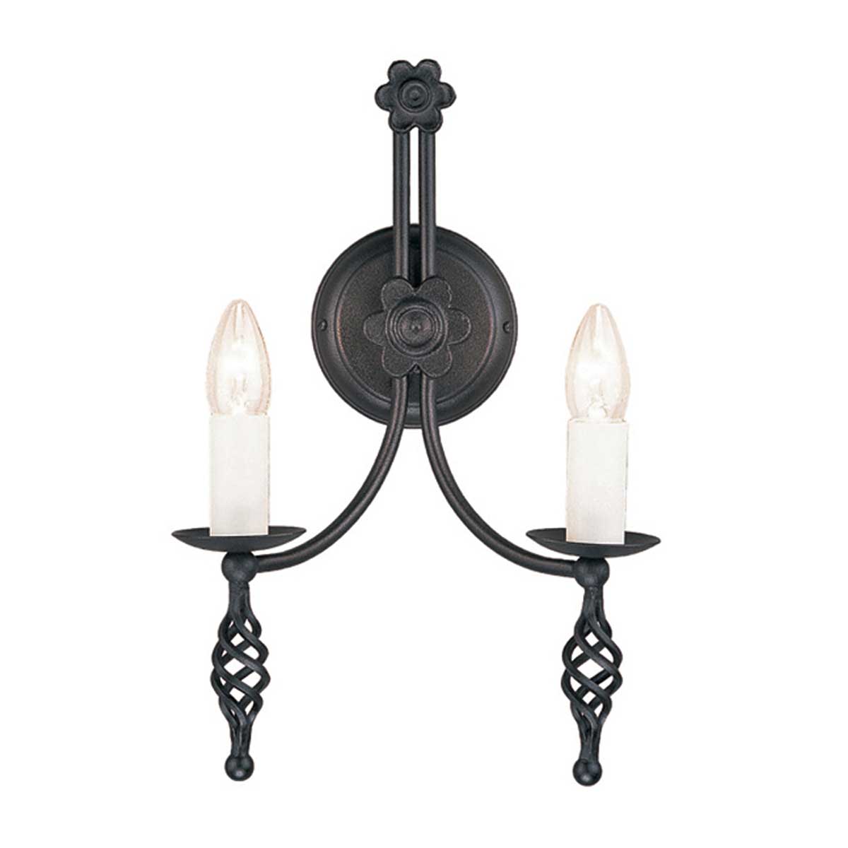 Belfry 2 Light Wall Light Black