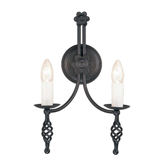 Belfry 2 Light Wall Light Black