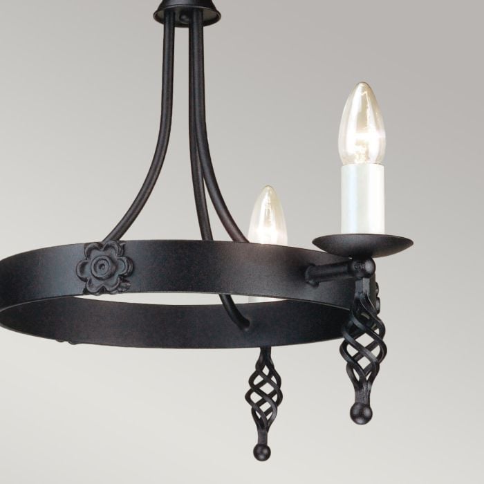 Belfry 3 Light Chandelier - Black