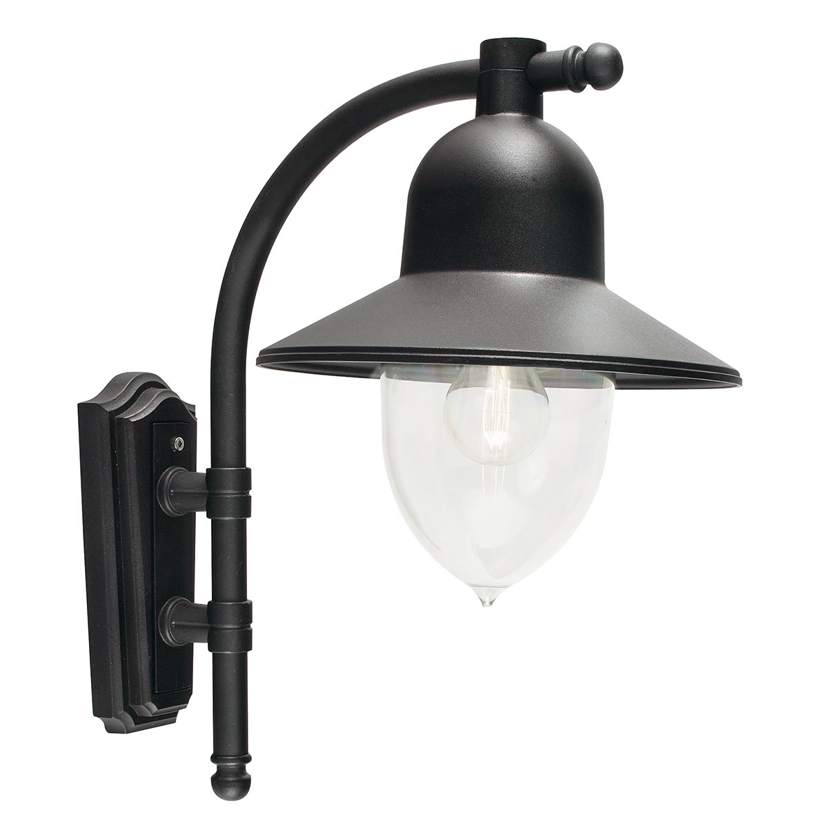 Como 1 Light Wall Lantern – Black