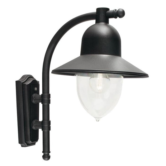 Como 1 Light Wall Lantern - Black