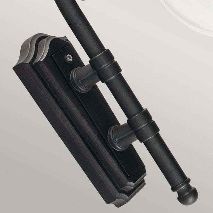 Como 1 Light Wall Lantern - Black