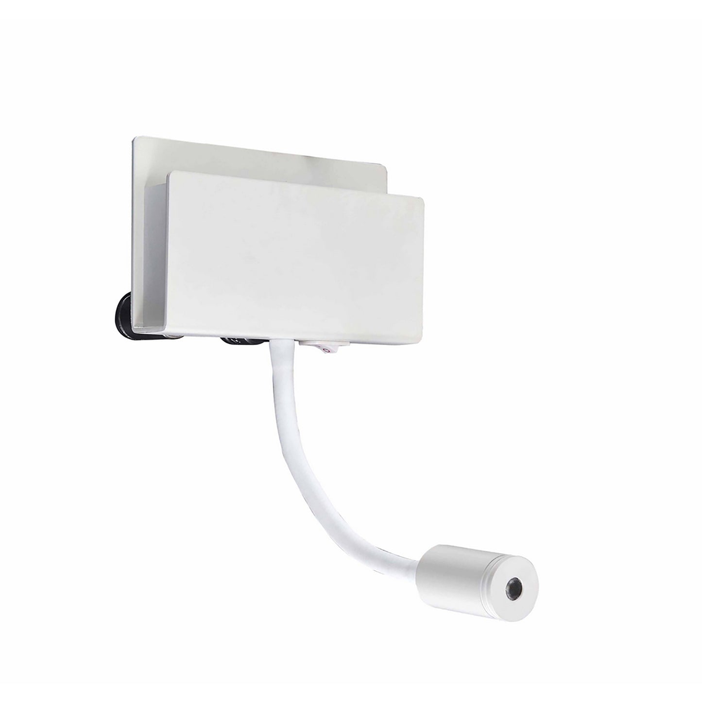 Cabarete Wall Light Rectangular 2 x 3W LED 3000K, 470lm, Switched White, 3yrs Warranty by Mantra