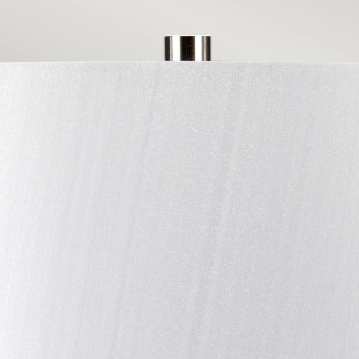 Caesar 1 Light Table Lamp - Silver with Silver Shade