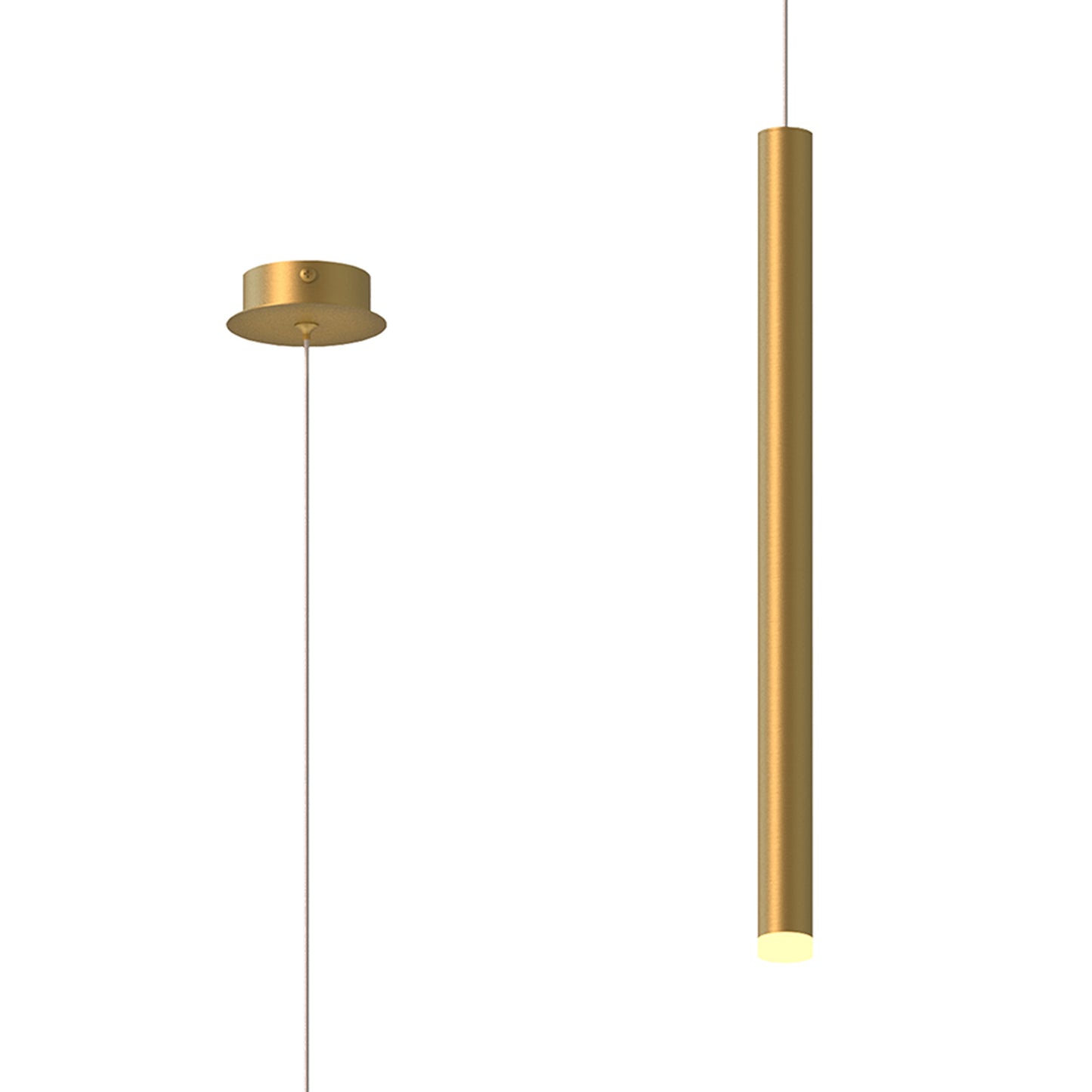 Cala 1 Light Pendant, 6W LED, 3000K, 420lm, Gold, 3yrs Warranty by Mantra